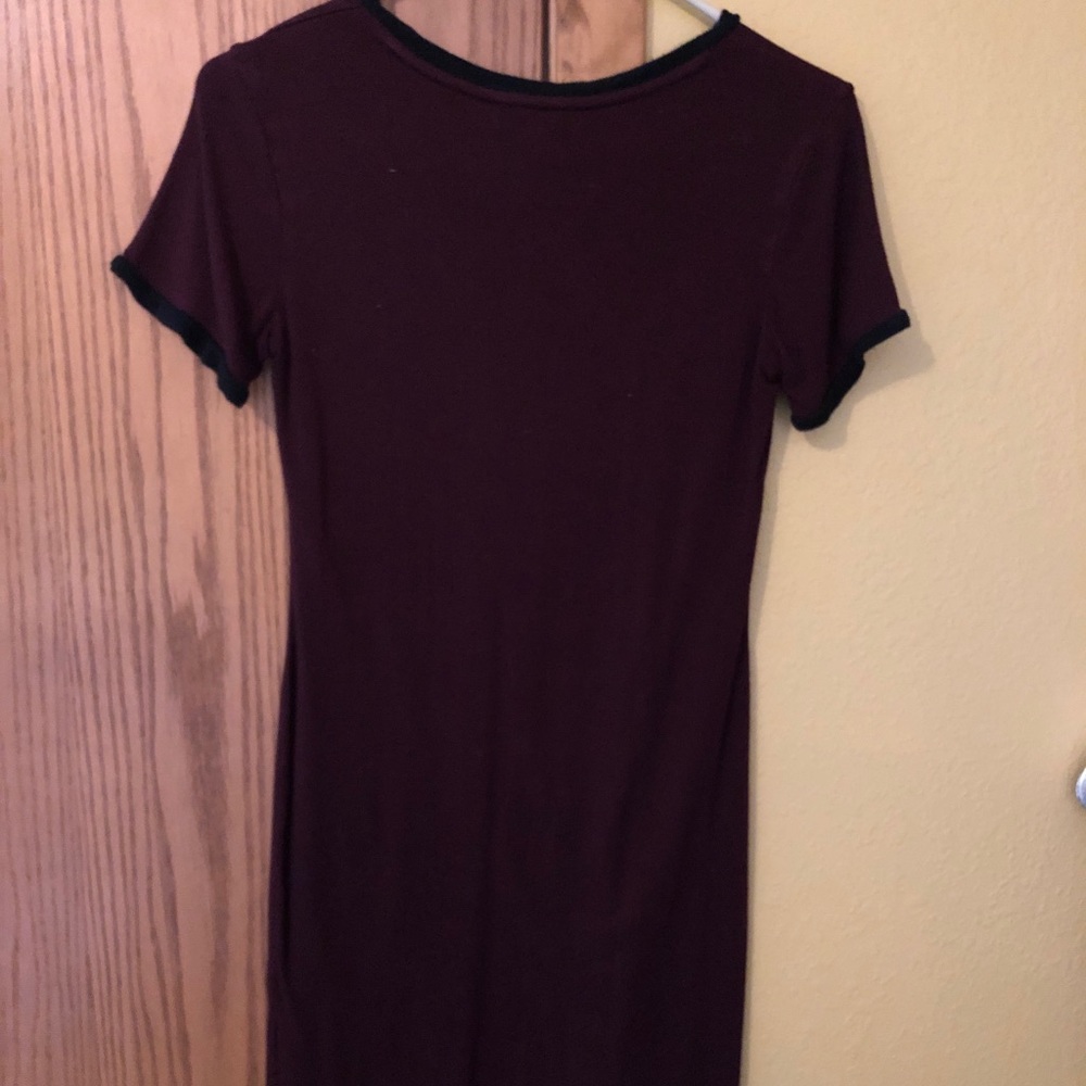 Forever 21 Maroon T-Shirt dress